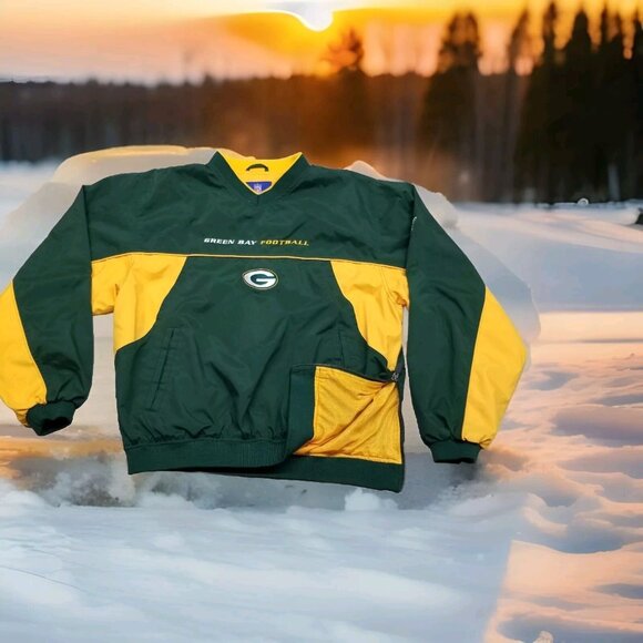Reebok Other - ✅Green Bay Packers NFL On Field Reebok Pullover Windbreaker Jacket Men's LARGE
